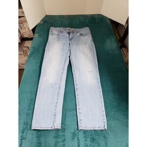 Levis Jeans Size 27 Womens Blue Stretch Pant Denim Light Mid Rise Boyfriend